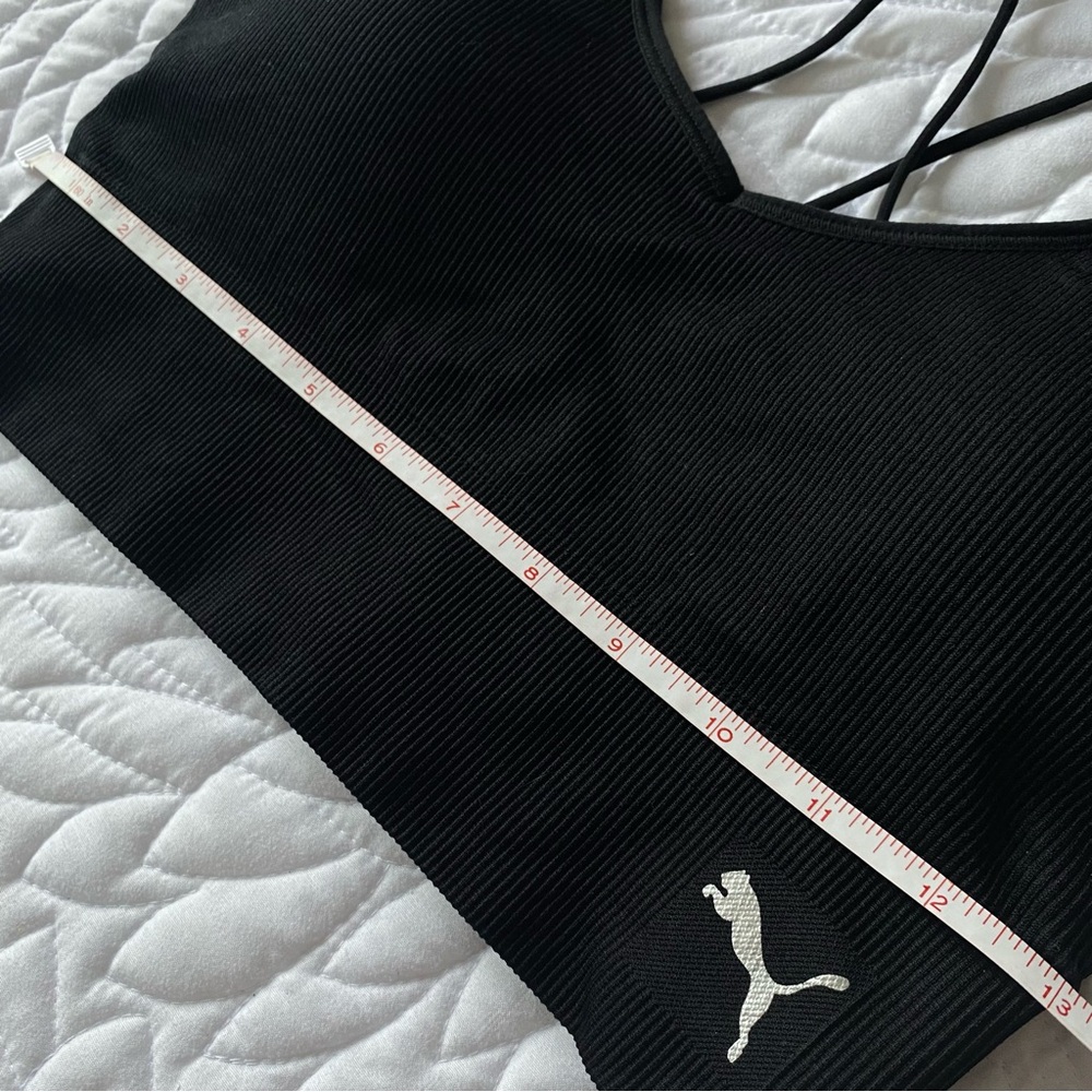 Puma Black Sports Bra with Strappy Back - Picture 6 of 6